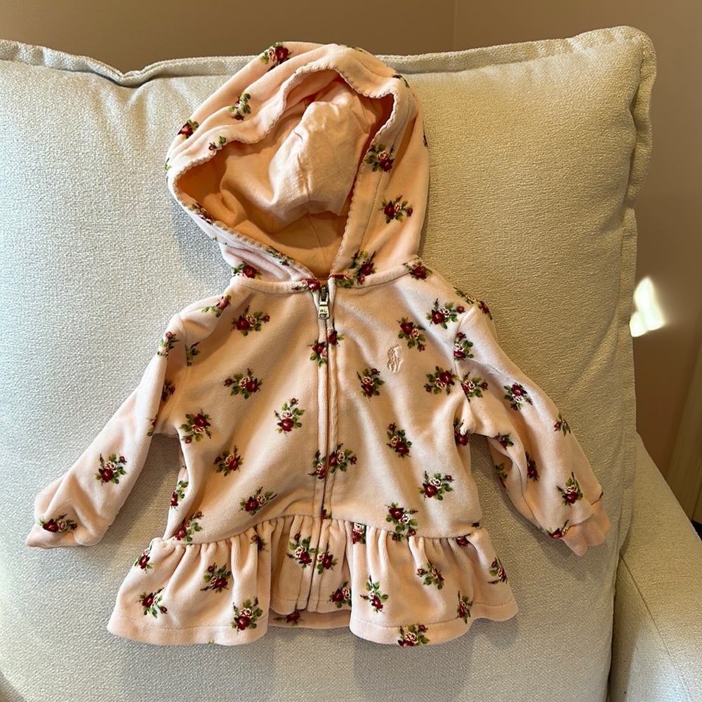 Ralph Lauren baby girl velour track suit